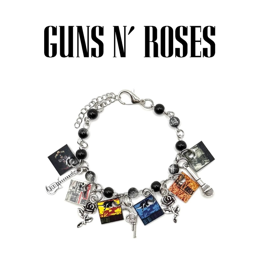 Guns N Roses Rock Music Album Cover Charm Bracelet | Concert Outfit Accessories